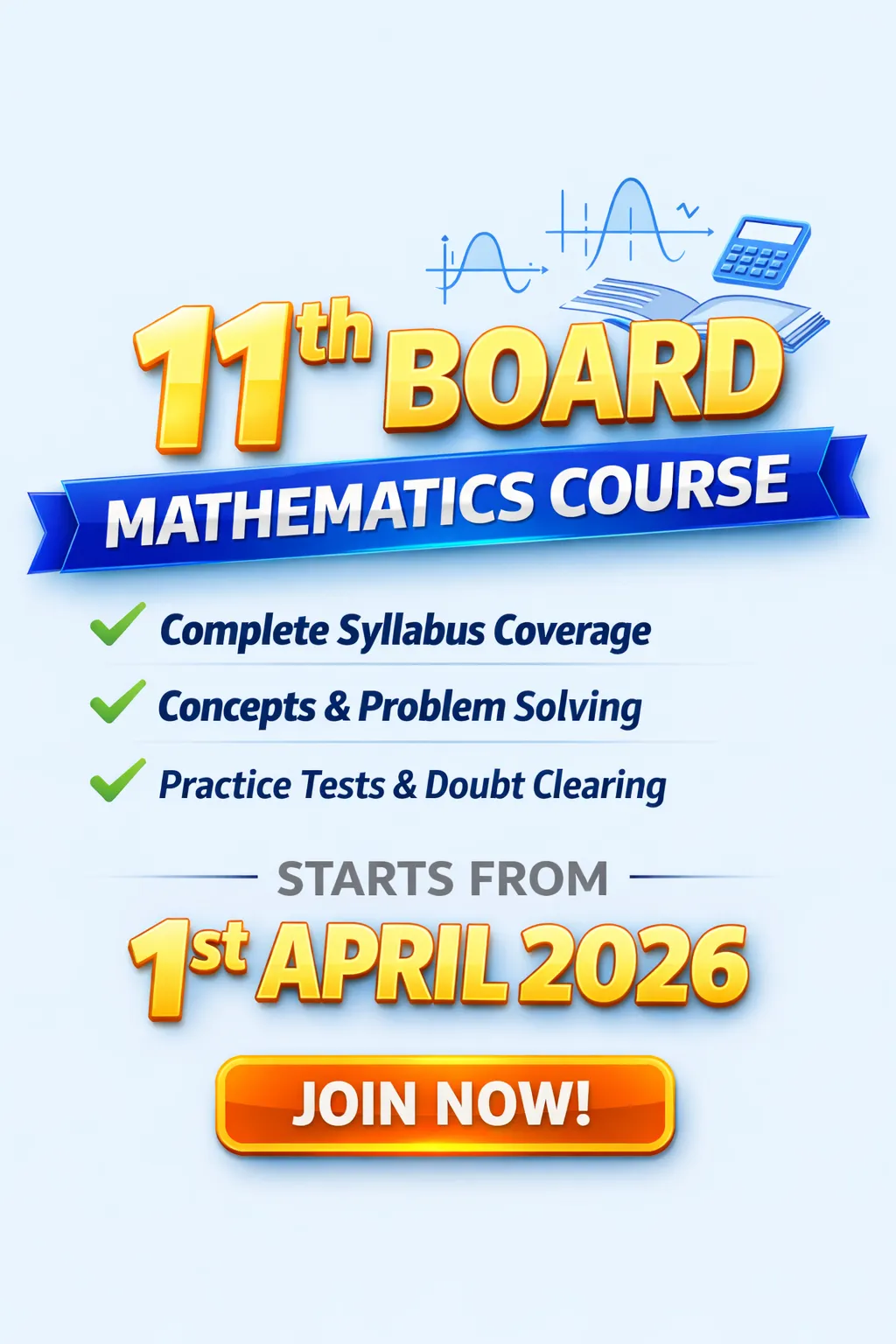11th Board Mathematics Course by SAHIL KUMAR